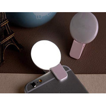 Uk Plus Selfie Ring Light,Mini Portable Pocket Ring Light For Phone Flattering Selfie Light With Rechargeable Battery. Extra 3 Level Brightness. (Black)