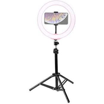 Uk Plus Selfie Ring Light With 160Cm Extendable Tripod Stand & Flexible Phone Holder For Live Stream/Makeup, Ubeesize Mini Desktop Led Camera Ringlight For Youtube Video, Compatible With Iphone/Android