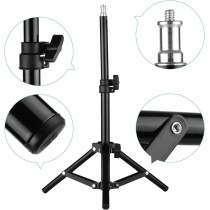 Uk Plus Studio Photography Light Tripod Stand Adjustable Aluminum Alloy For Supporting Flash Lights Softbox With Ball Head Cellphone Clamp (50Cm)