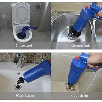 Coolbaby Toilet Plunger Air Drain Blaster Pressure Pump Cleaner High Pressure Plunger Opener Cleaner Pump For Bath Toilets Bathroom Kitchen Clogged Pipe