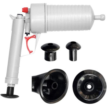 1989Candy Toilet Dredge Plug Air Power Pump Bathroom Drain Cleaner Plunger (Grey)