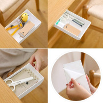 Amaae 2Pcs Pencil Drawer Under Desk, Self-Adhesive Table Drawer Organizer, Hidden Desktop Pencil Tray, Office Home Desk Vanity Storage Box, School Table Bottom Pop-Up Pen Holder(Grey)Kitchen