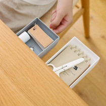 Amaae 2Pcs Pencil Drawer Under Desk, Self-Adhesive Table Drawer Organizer, Hidden Desktop Pencil Tray, Office Home Desk Vanity Storage Box, School Table Bottom Pop-Up Pen Holder(Grey)Kitchen