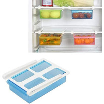 Uk Plus Refrigerator Storage Box Fridge Drawer Organizer Fridge Shelf Holder Food Fresh-Keeping Organizer Container Basket For Home (Pink)