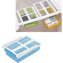Uk Plus Refrigerator Storage Box Fridge Drawer Organizer Fridge Shelf Holder Food Fresh-Keeping Organizer Container Basket For Home (Pink)