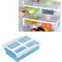 Uk Plus Refrigerator Storage Box Fridge Drawer Organizer Fridge Shelf Holder Food Fresh-Keeping Organizer Container Basket For Home (Pink)