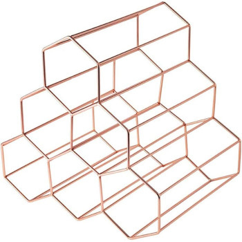 Metal Wine Rack (Rose Gold)Kitchen