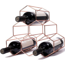 Metal Wine Rack (Rose Gold)Kitchen