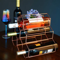 Metal Wine Rack (Rose Gold)Kitchen