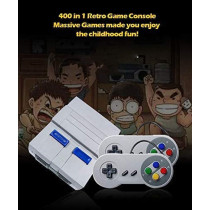 Yxf Retro Game Console Mini Classic Game Console, Wireless Controller Retro Game Console Built-In 400 Game Video Game Handheld Game Console, Bring You Happy Childhood Memoriestoys