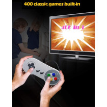 Yxf Retro Game Console Mini Classic Game Console, Wireless Controller Retro Game Console Built-In 400 Game Video Game Handheld Game Console, Bring You Happy Childhood Memoriestoys