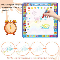 100 X 100 Cm Extra Large Aqua Magic Doodle Mat, Colorful Educational Water Drawing Doodling Mat Coloring Mat For Kids Toddlers Boys Girls Age Of 2 3 4 5 6 7 8