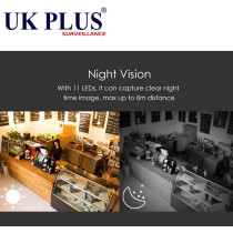 UK PLUS Panoramic Vr Ip Camera 2 Megapixel 1080P Wireless Wifi Security Indoor Camera Super Wide Angle Support Ir Night Motion Detection 360 View