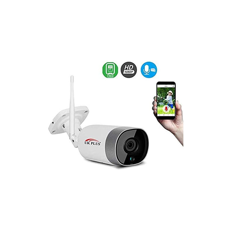 UK PLUS Vrb 2.0Mp Ip Wifi/Wired Camera View Outdoor/Indoor Smart Mobile App With Motion Detection Alarm Notification
