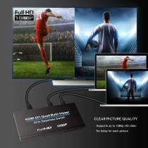 UK PLUS Hdmi Swithcer 4X1, Hdmi Quad Multi-Viewer Hdmi Switcher 1080P Hdmi Splitter Seamless Ir Control Eu 3D Support 5 Modes For Ps4/Pc/Stb/Dvd (Style 1)