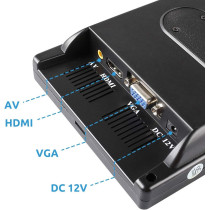 UK PLUS 7 Inch Hd Tft Lcd Screen Monitor Hdmi - 1024X600 Display Av Vga Input Built In Speaker For Raspberry Pi 4 Model B 3 Model B+ 3B Cctv Computer Pc Dvr Car