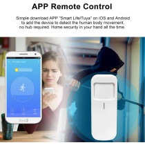 Wifi Pir Motion Sensor Wireless Passive Infrared Detector Safety Burglar Alarm Sensor Tuya App Control Smart Home