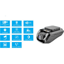 Both 1080P Fhd Front And Rear Dual Lens Dash Cam In Car Camera Recorder Crosstour External Gps Hdr Both 170Â°Wide Angle Motion Detection G-Sensor Loop Recording