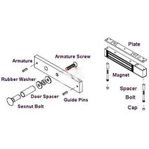 Electric Magnetic Electromagnetic Lock Flush Mount Holding Force For Access Control Single Door 12V (Single Door- 280Kg)