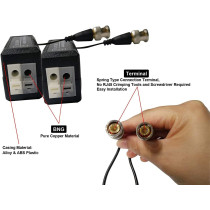 UK PLUS Upgraded 4 Pairsï¼ˆ8Pcsï¼‰ 1080P Split Joint Mini Cctv Bnc Hd-Cvi/Tvi/Ahd Passive Video Balun Transceiver,Male Bnc To Utp Cat5/5E/6/6E Cable