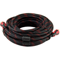 UK PLUS Hdmi Cable 5Metre/50Ft 2.0 Black/Red High Speed With Nylon Braided Cord Supports Ethernet