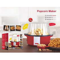 Popcorn Machine For Home Party | Electric Hot Stirring Popcorn Maker | Large Lid | Hot Popcorn Popper | Healthy Snack Maker