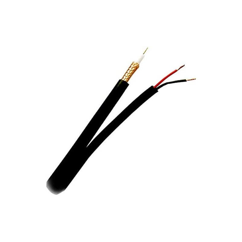 UK PLUS 100M Rg59 Coaxial Siamese Cable For Surveillance Cameras