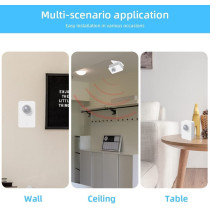 UK PLUS Smart Pir Motion Sensor Detector Wifi Wireless Infrared Human Motion Sensor For Home Security Battery Powered Security Alarm Sensor Works With Tuya Smart Life App
