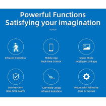 UK PLUS Smart Pir Motion Sensor Detector Wifi Wireless Infrared Human Motion Sensor For Home Security Battery Powered Security Alarm Sensor Works With Tuya Smart Life App