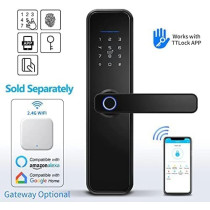 UK PLUS Smart Lock, Door Lock, Fingerprint Door Lock, Unlock With Fingerprint, Code, Card, Key Work With Alexa, Lock App Control, For Home, Office, Apartment