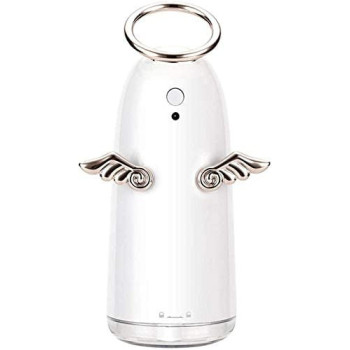 UK PLUS Mini Humidifier 230Ml Portable Hand-Held Usb Humidifier With 4-Hour Auto Shut-Off & Colorful Night Light Mute Humidification Cute Angel Ultrasonic Cool Mist Humidifier (Gold)