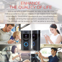 UK PLUS Wifi Smart Video Doorbell Camera Wireless Door Bell 720P Hd Wireless Home Security Doorbell Camera (With 2 Rechargeable Battery, 16Gb Storage Card) Uk-7080