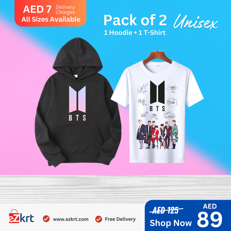 BTS Unisex Hoodies + T-Shirt Combo