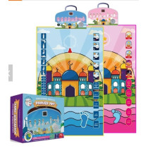 Prayer Rug for Kids Educational Smart Prayer Mat for Kids, Electronic Prayer Mat with Step Guide For Kids With Multiple Languages