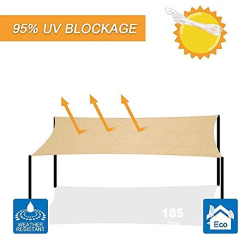 PATIOSNAP Sun Shade Sail, 3 x 4 m Rectangle Awning, Garden Backyard Pergola Decking Swimming Pool