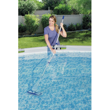 Bestway 58234 Above Ground Pool Cleaning & Maintenance Accessories Set Kit For Filter Pumps With A 530 Gph Flow Rate - Blue