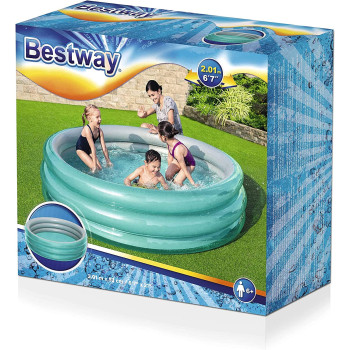 Bestway 6'7' X H21'/2.01M X H53Cm Big Metallic 3-Ring Pool