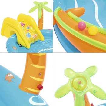 Bestway Inflatable Kids Water Play Center - Sea Life Paddling Pool With Multiple Activities