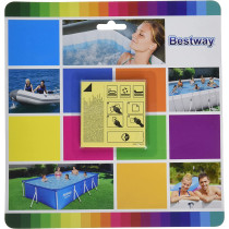 Bestway Underwater Repair Patch 6.5X6.5C, Multi-Colour, 1062091Xxx19, Inflatable Water, 6.5 X 6.5 X 0.1 Cm