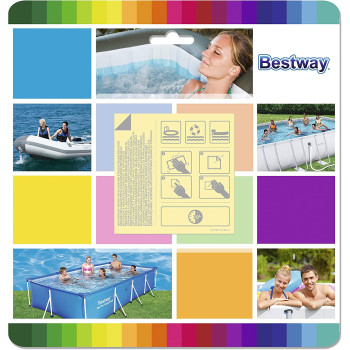 Bestway Underwater Repair Patch 6.5X6.5C, Multi-Colour, 1062091Xxx19, Inflatable Water, 6.5 X 6.5 X 0.1 Cm
