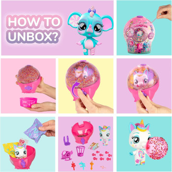 Bubiloons - 8+ Accessories, Surprise character that blow bubbles, For girls and kids 5 and up