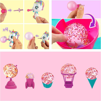 Bubiloons - 8+ Accessories, Surprise character that blow bubbles, For girls and kids 5 and up