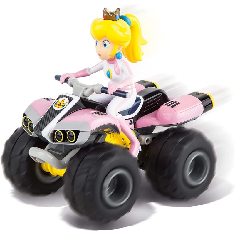 Carrera RC Nintendo Mario Kart 8 Peach Quad | Remote-controlled car from 6 years for indoor and outdoor use | Mini Mario Kart car with remote control to take away | Toys for kids & adults