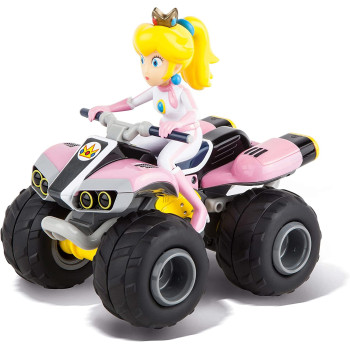 Carrera RC Nintendo Mario Kart 8 Peach Quad | Remote-controlled car from 6 years for indoor and outdoor use | Mini Mario Kart car with remote control to take away | Toys for kids & adults