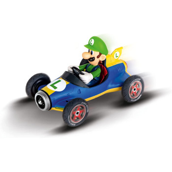 Carrera RC Nintendo Mario Kart Mach 8 mit Luigi I ferngesteuertes Auto ab 6 Jahren fur drinnen & draussen I Mini Mario Kart mit Fernbedienung zum Mitnehmen I Spielzeug fur Kinder & Erwachsene