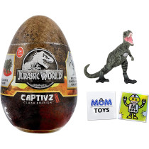 Jurassic World Captivz Clash Dino Egg - Ooze Egg with Collectible Dinosaur Figure Unboxing Adventure Single Pack Bundle - Styles May Vary with 2 My Outlet Mall Stickers