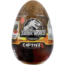 Jurassic World Captivz Clash Dino Egg - Ooze Egg with Collectible Dinosaur Figure Unboxing Adventure Single Pack Bundle - Styles May Vary with 2 My Outlet Mall Stickers