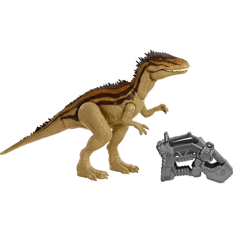 Jurassic World Mega Destroyers Carcharodontosaurus Dinosaur Action Figure, Toy Gift with Movable Joints, Attack and Breakout Feature
