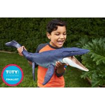 Jurassic World Ocean Protector Mosasaurus Dinosaur Action Figure Sculpted with Movable Joints, Ages 4 Years & Older GXC09, Multi colour