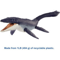 Jurassic World Ocean Protector Mosasaurus Dinosaur Action Figure Sculpted with Movable Joints, Ages 4 Years & Older GXC09, Multi colour